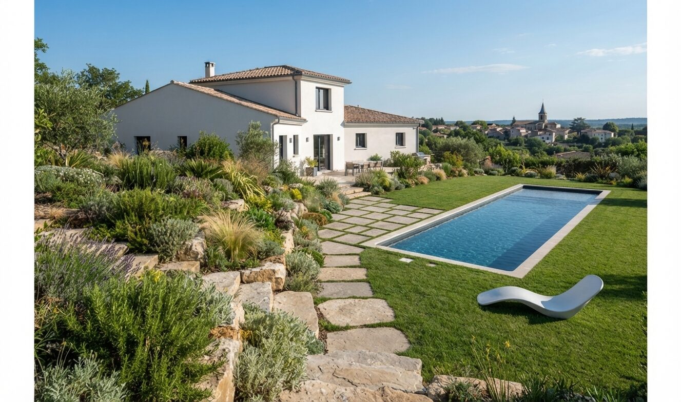 Réalisation - Villa provençale, couloir de nage